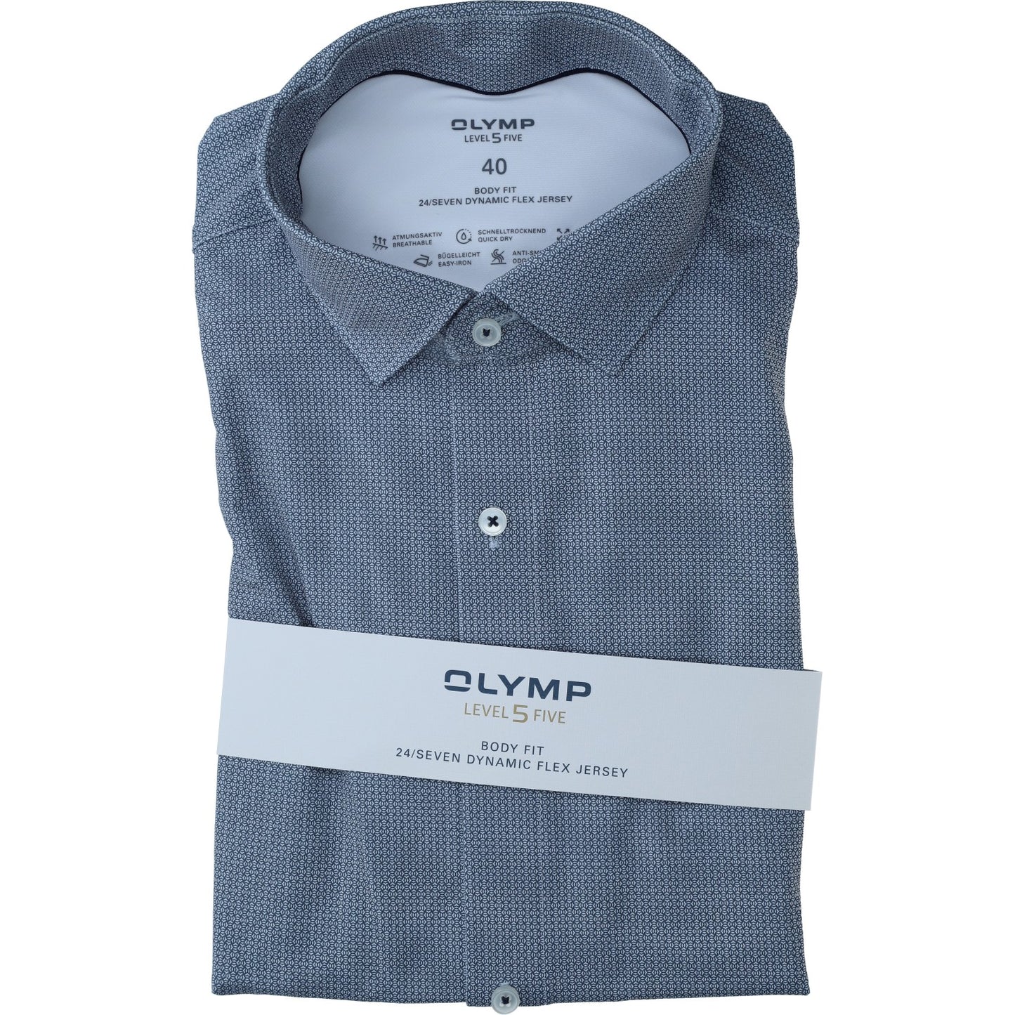 Olymp-Jersey_BF Herren Hemd in blau