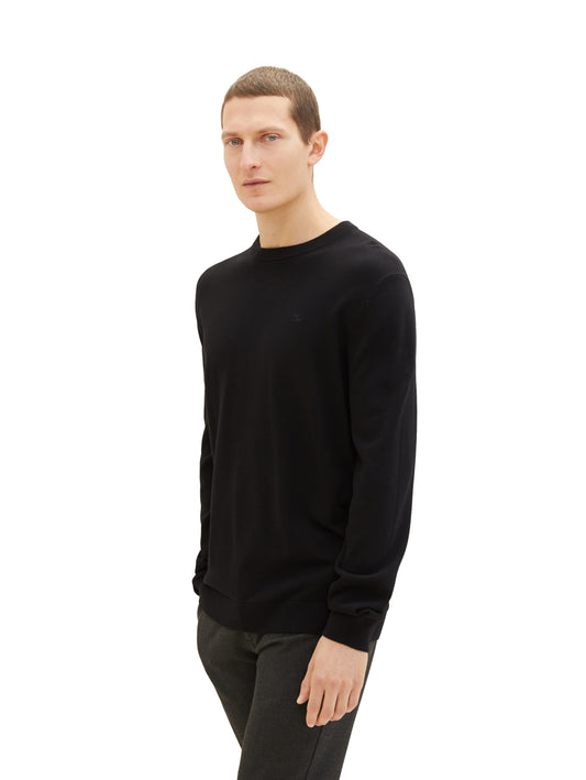Tom Tailor Herren Pullover in schwarz