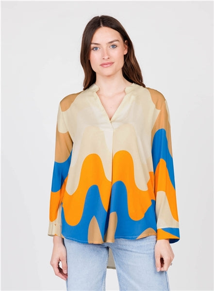 Key Largo Herren Bluse in orange