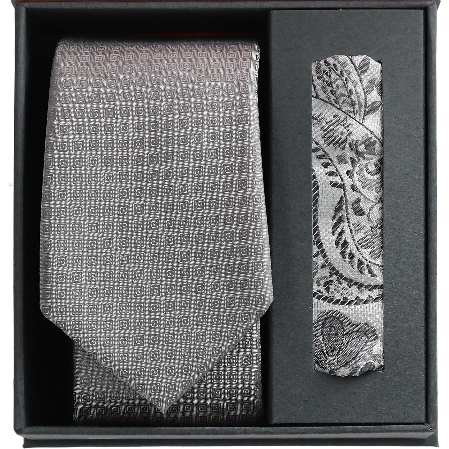 Monti Herren Krawatte in silber