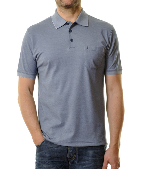 Ragman Herren Poloshirt in blau