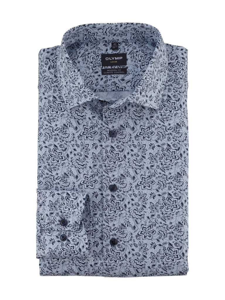 Olymp-Jersey_MF Herren Hemd in blau
