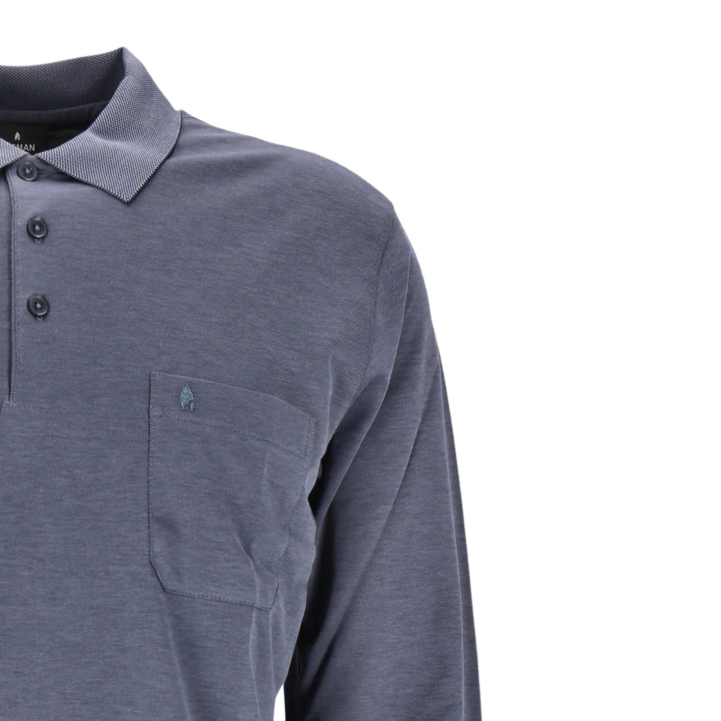 Ragman Herren Long Sleeve in blau