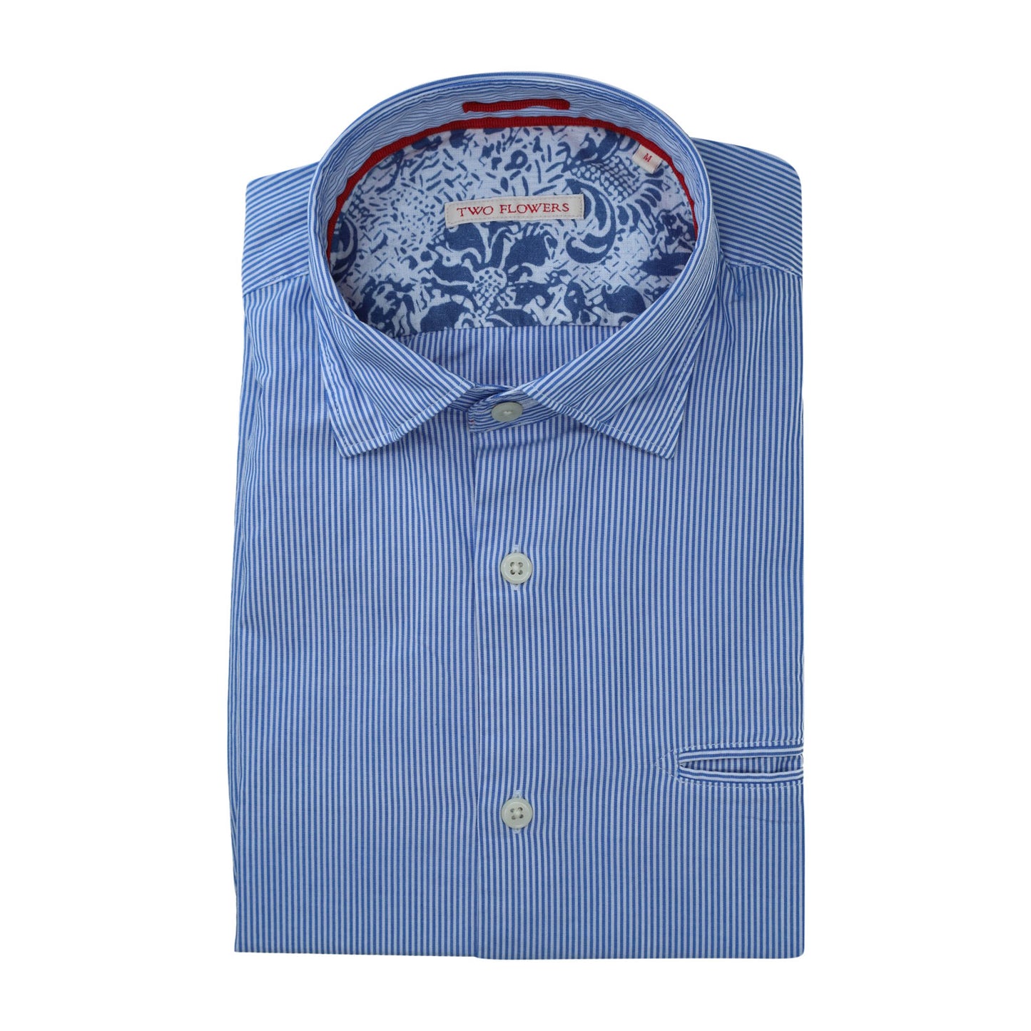 Two Flowers Herren Hemd in blau