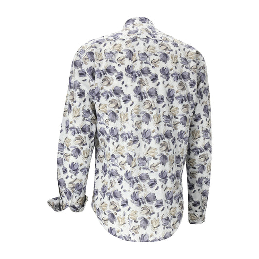 Two Flowers Herren Hemd in grau