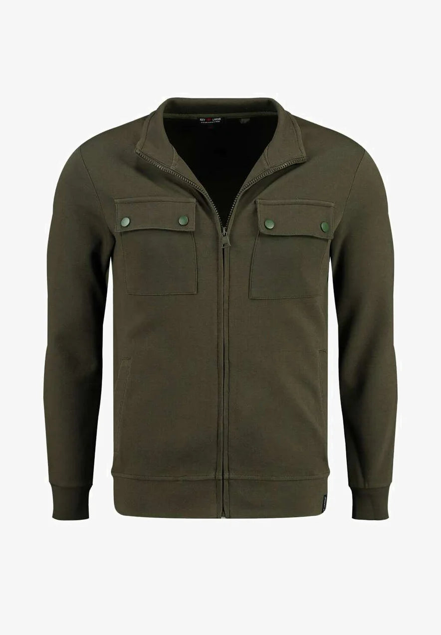 Key Largo Herren Sweat-Jacke in oliv