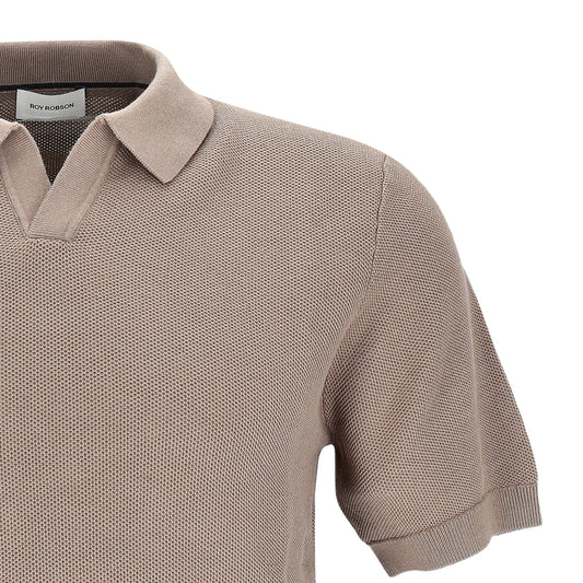 Roy Robson Herren Poloshirt in braun