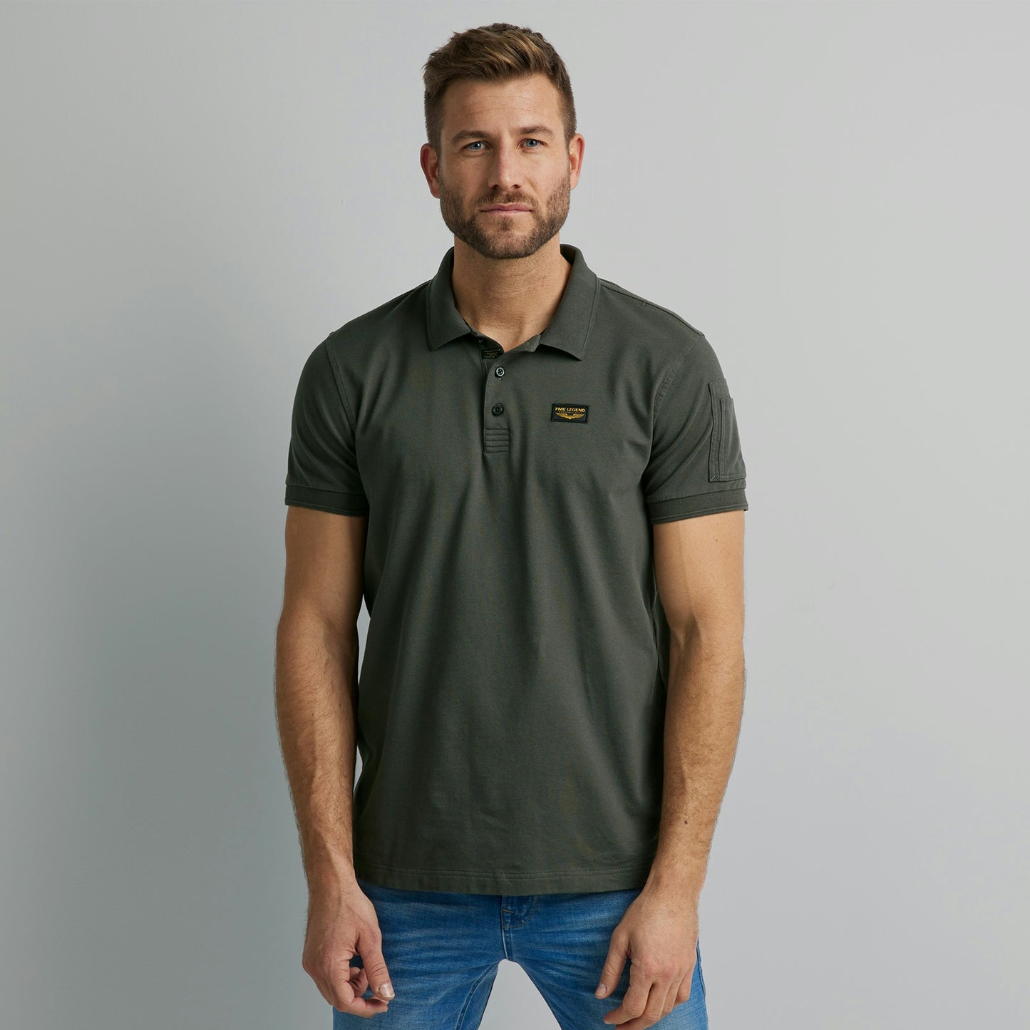 PME Legend Herren Poloshirt in grau