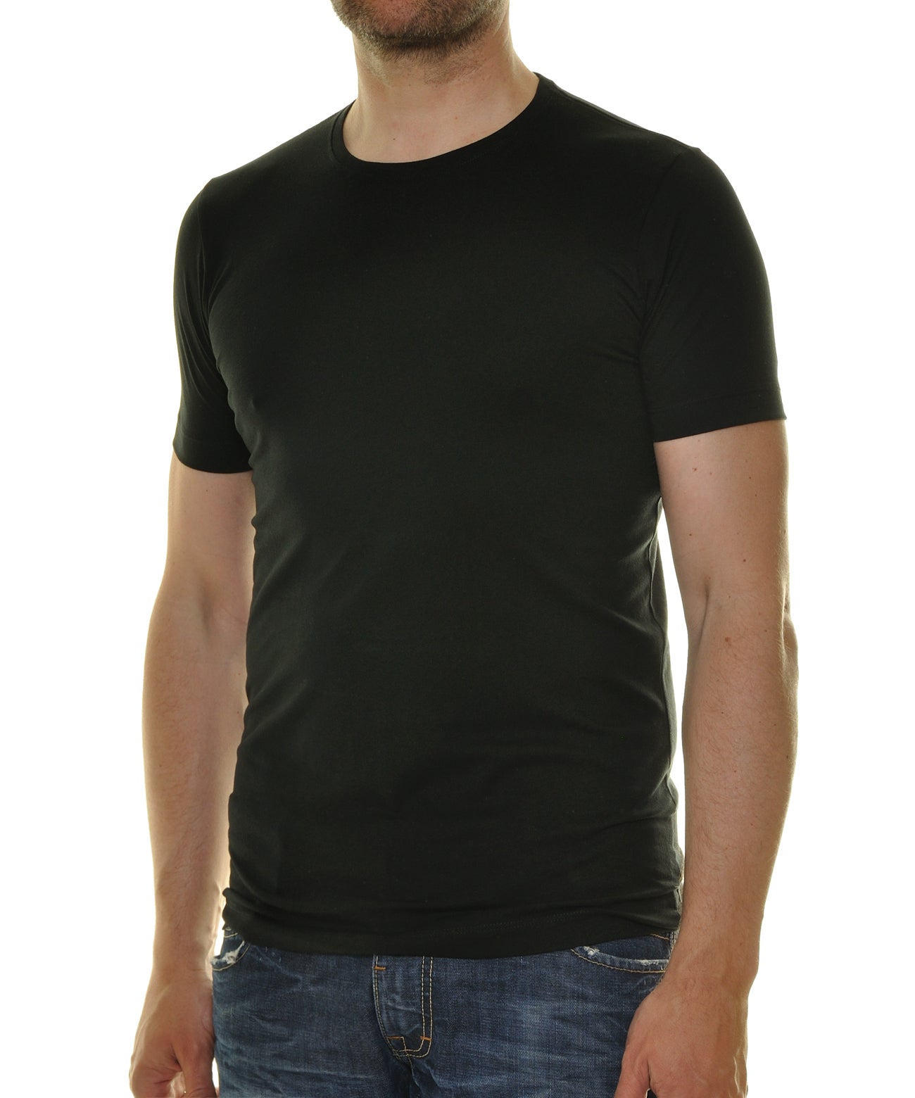 Ragman Herren T-Shirt in schwarz