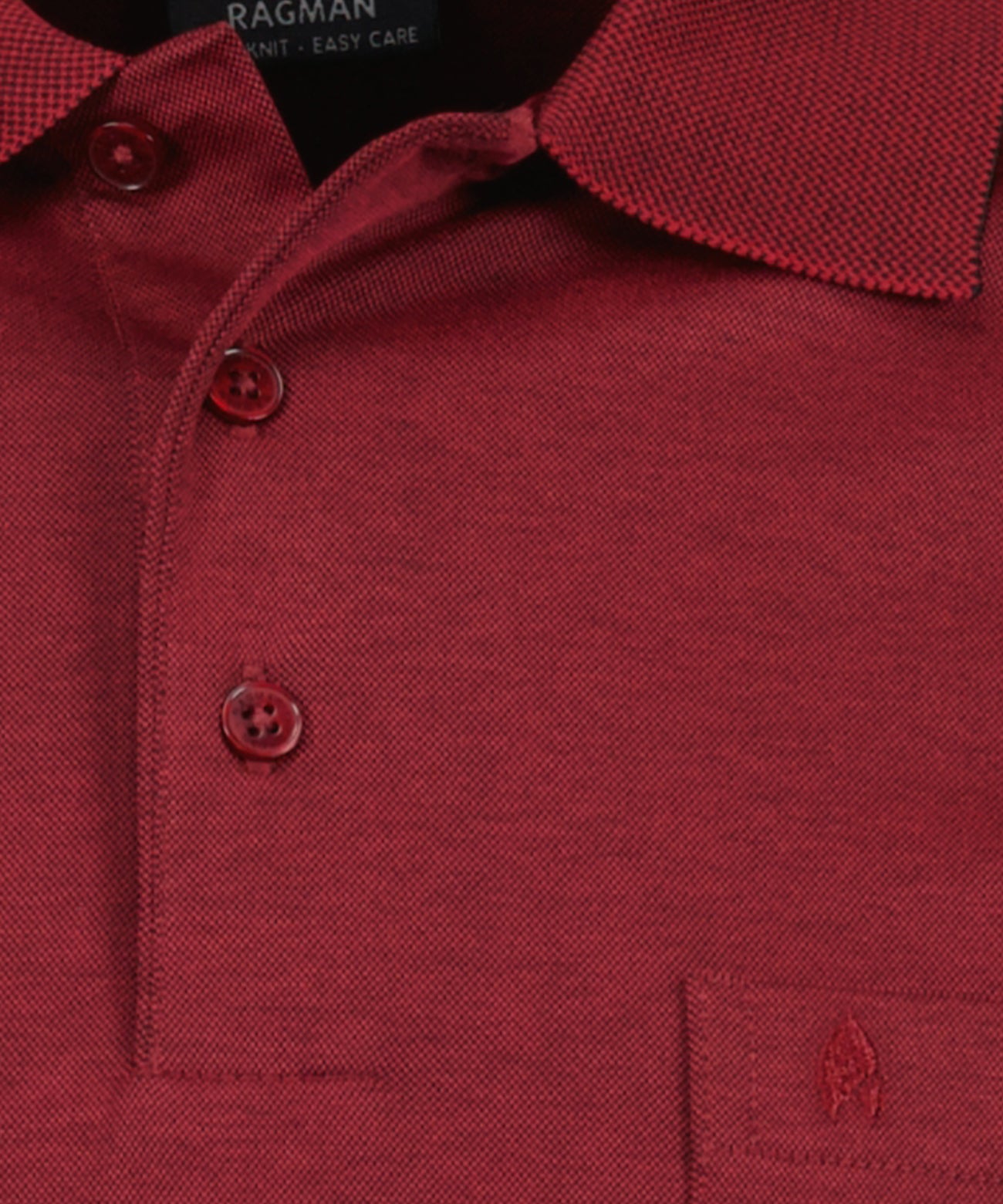 Ragman Herren Long Sleeve in rot