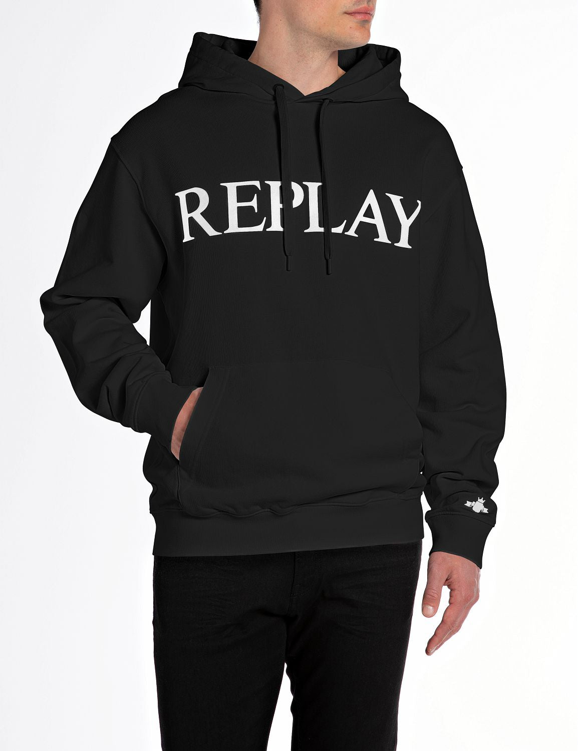 Replay Herren Sweat-Shirt in schwarz