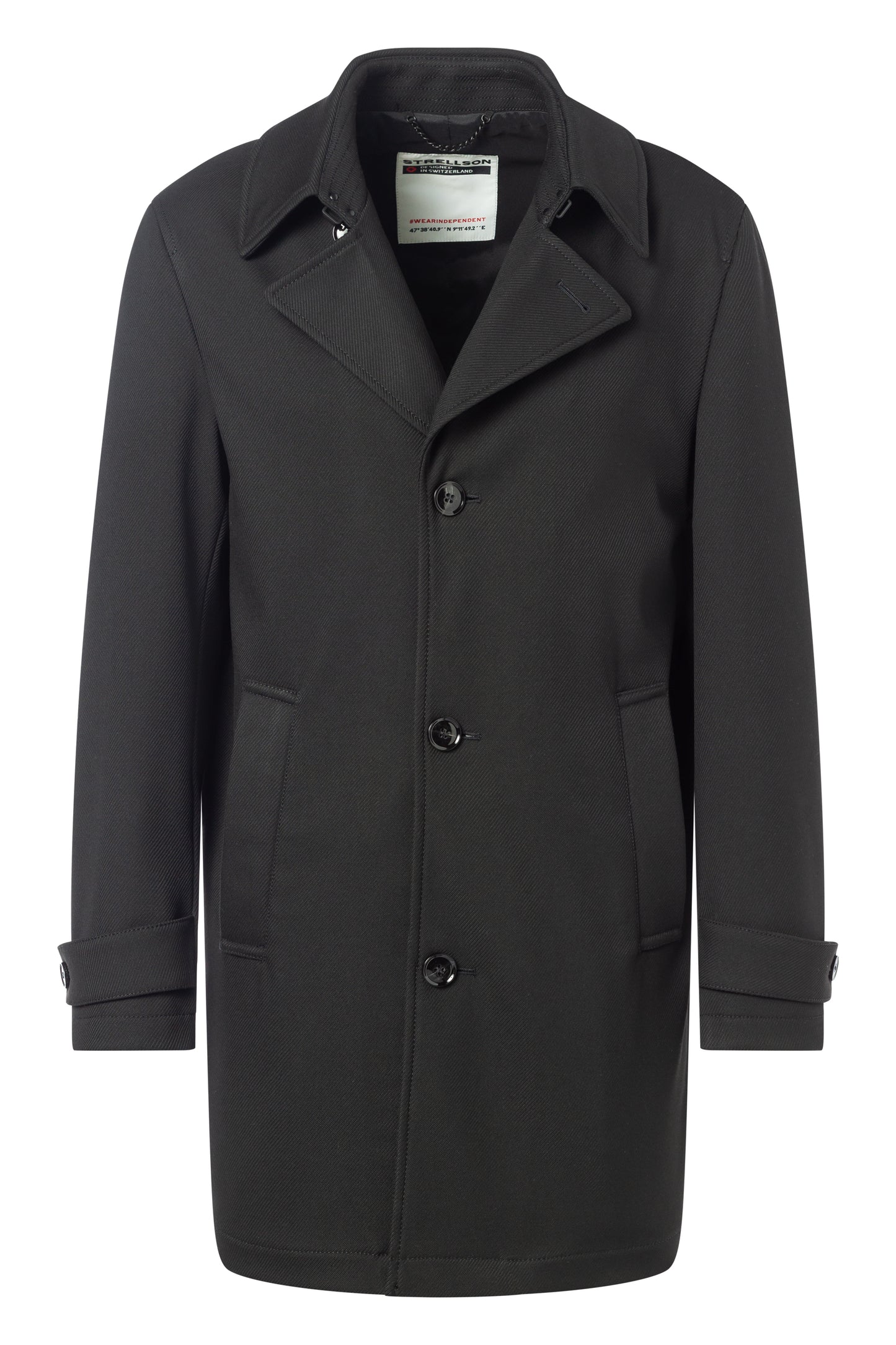 Strellson-Swiss Cross Herren Mantel in schwarz