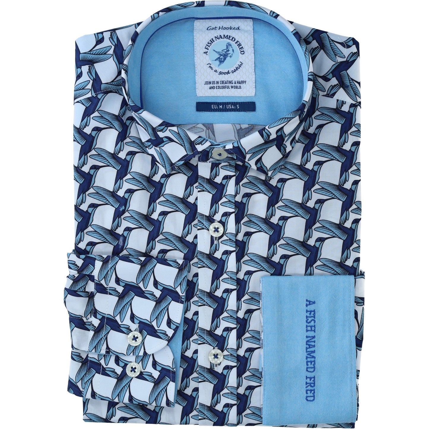 a Fish named Fred Herren Hemd in blau