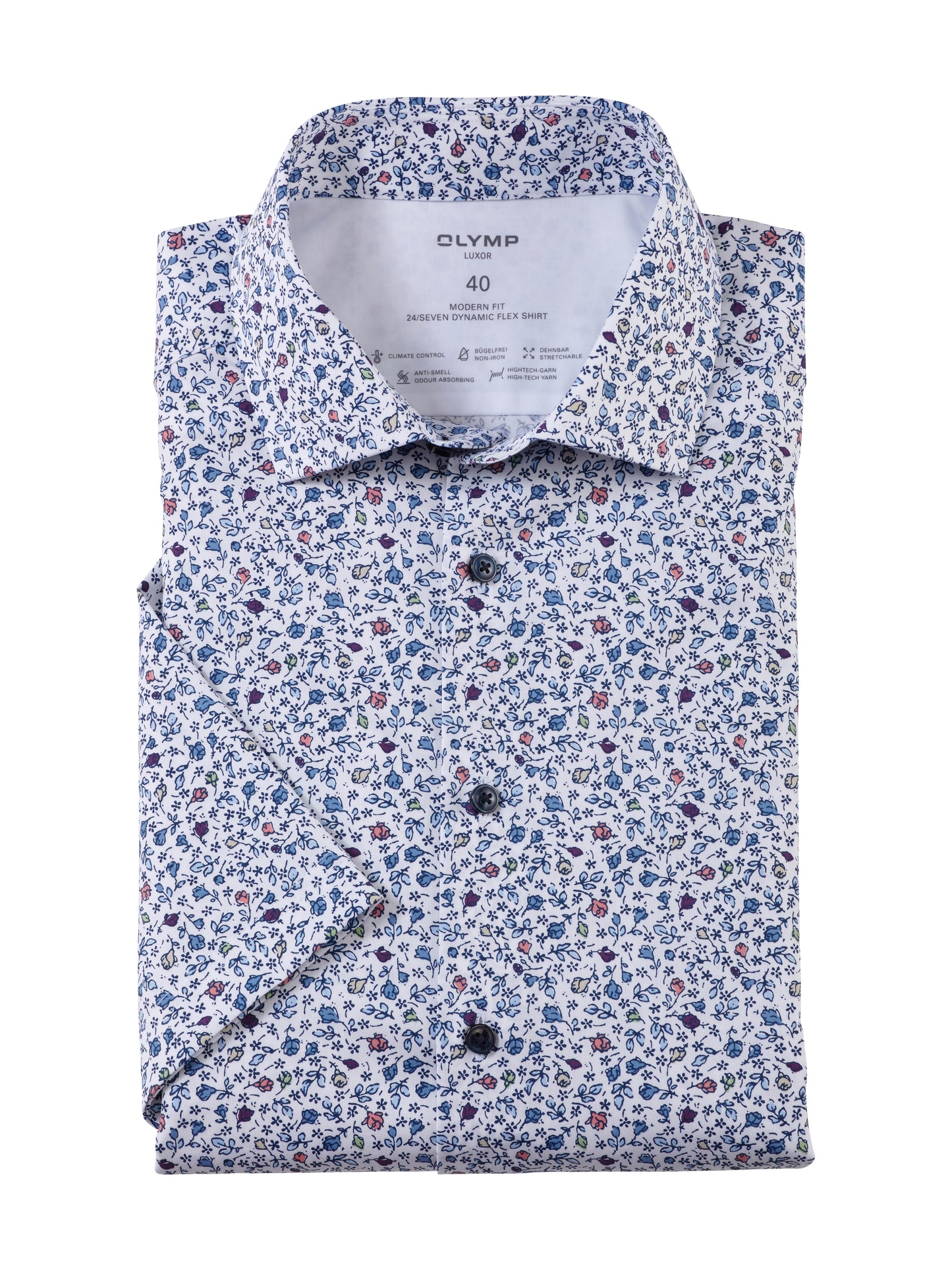 Olymp-Jersey_MF Herren Hemd in blau
