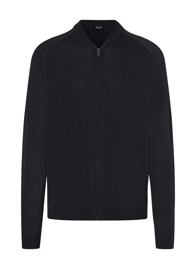 März Herren Strickjacke in schwarz