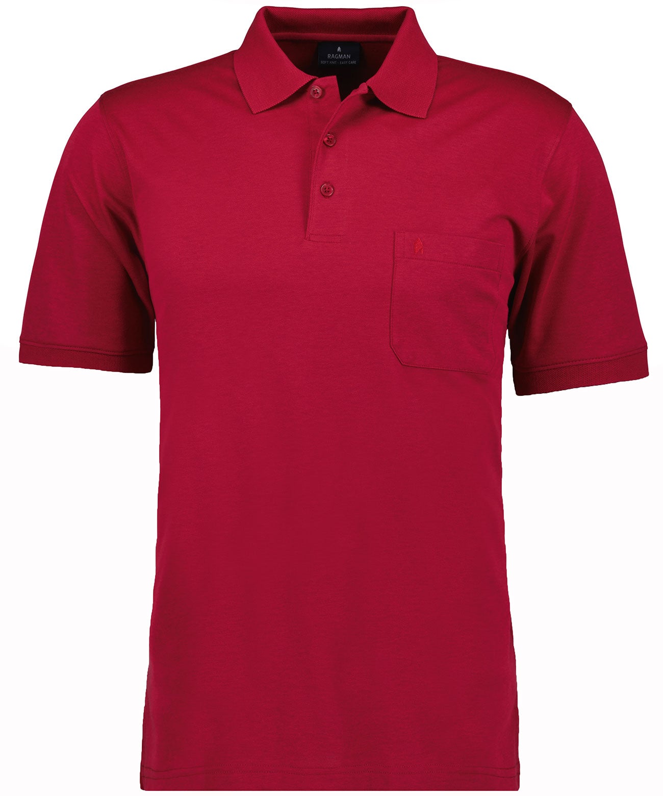 Ragman Herren Poloshirt in rot