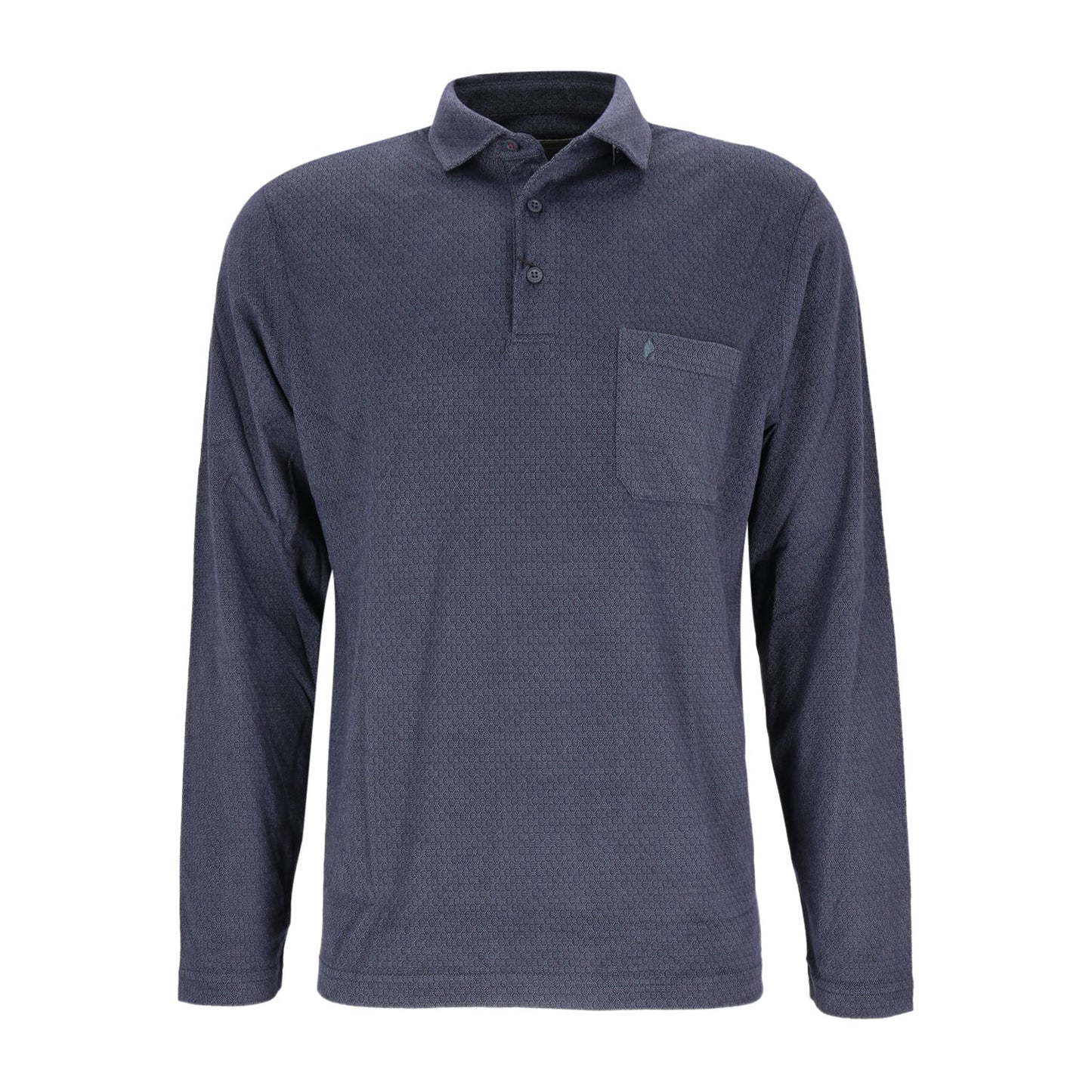 Ragman Herren Long Sleeve in blau