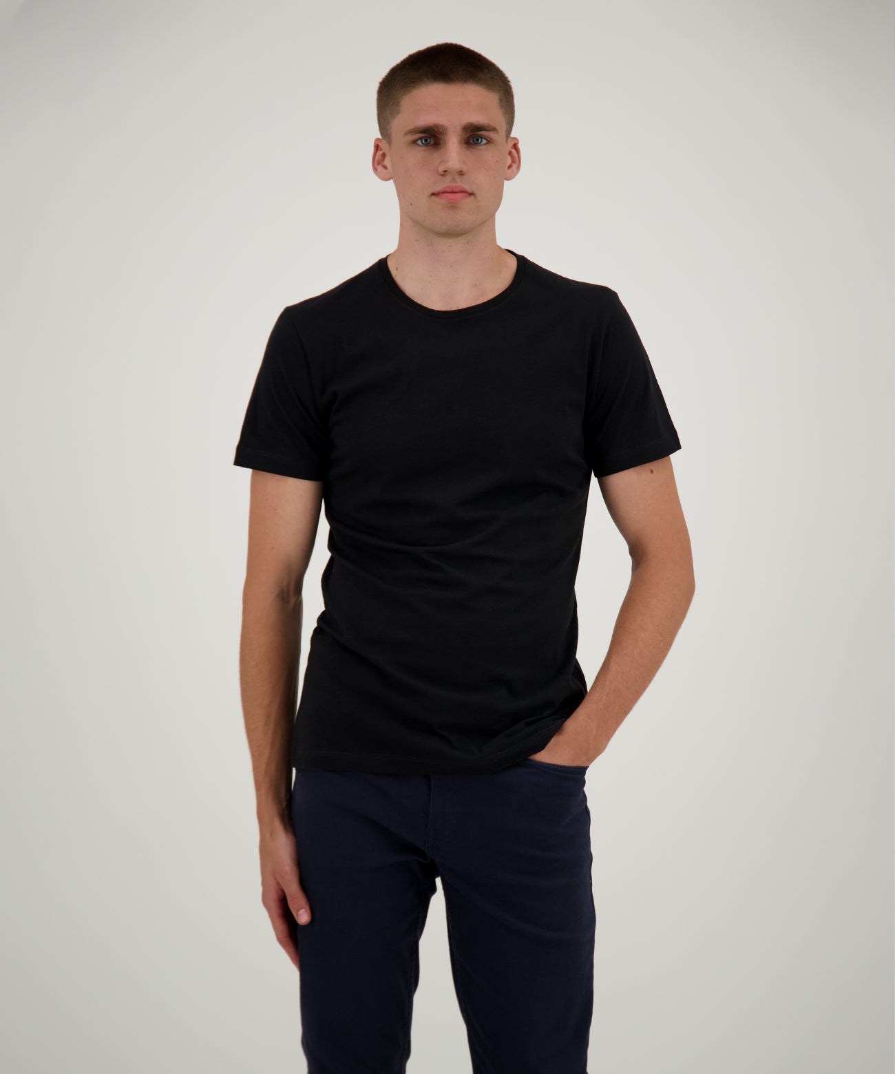 Ragman Herren T-Shirt in schwarz