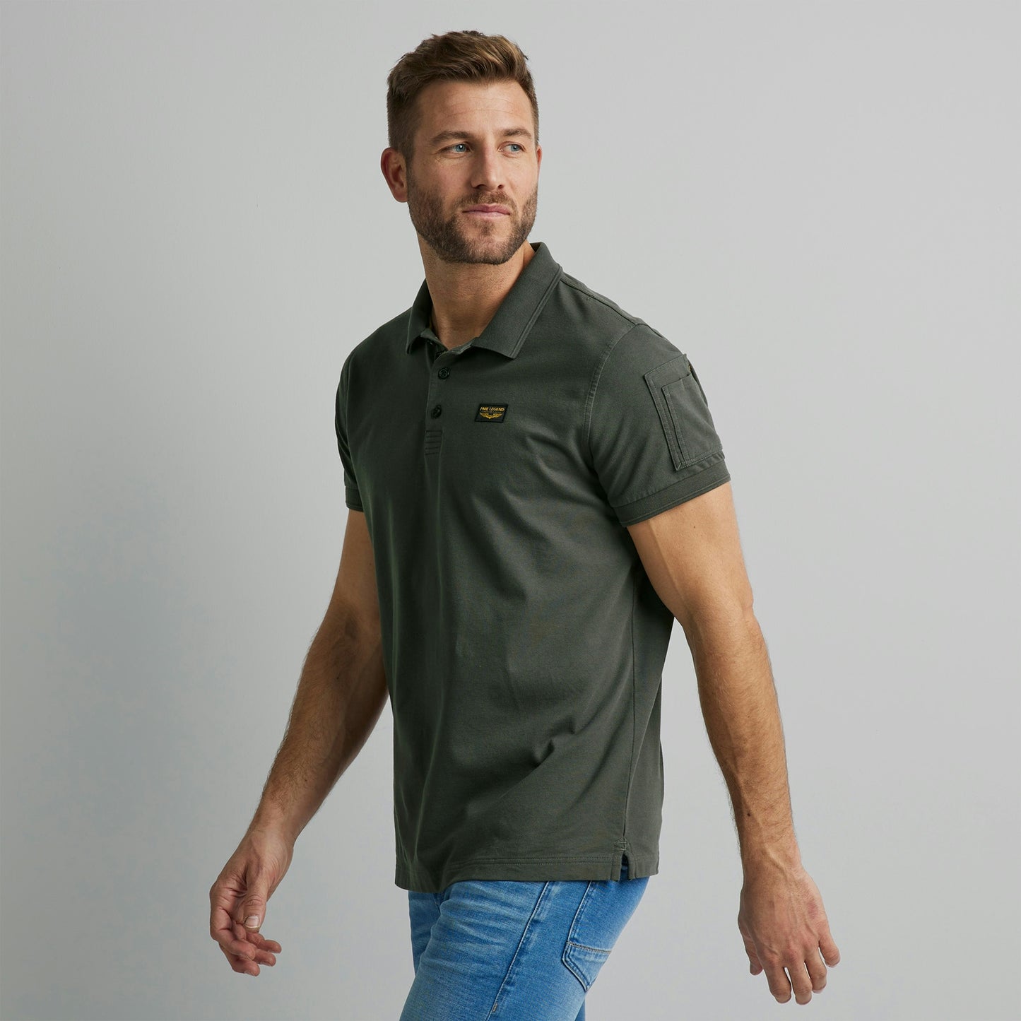 PME Legend Herren Poloshirt in grau