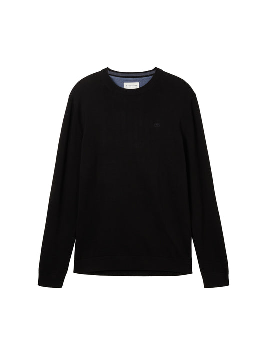 Tom Tailor Herren Pullover in schwarz