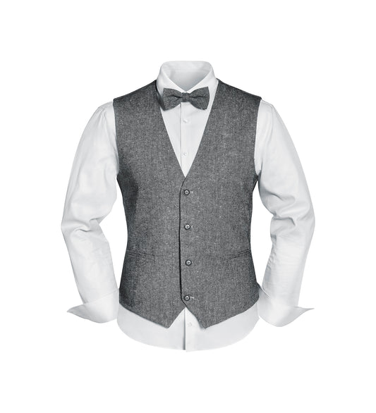 Prince Bowtie Herren Weste in grau