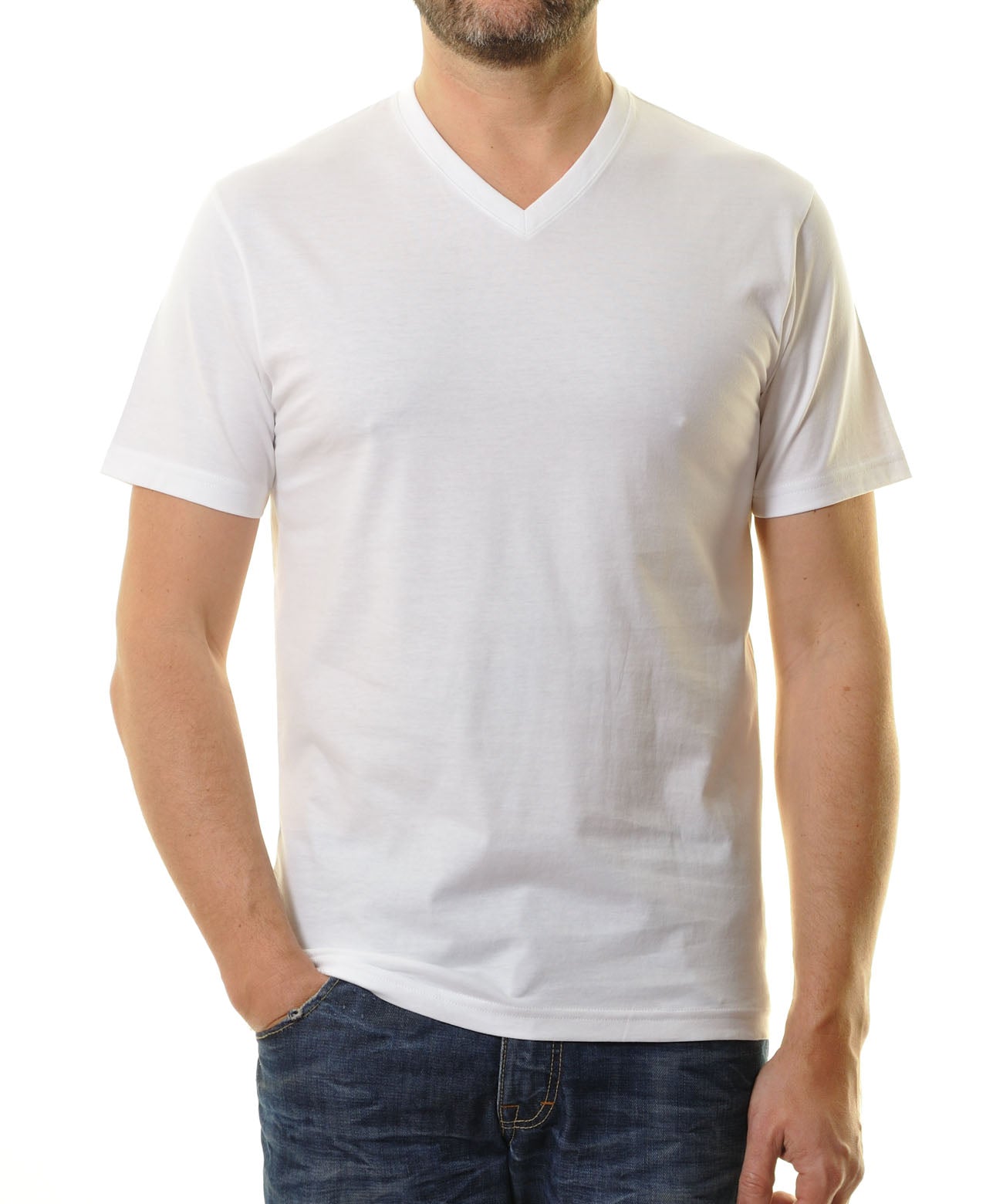 Ragman Herren T-Shirt in weiß