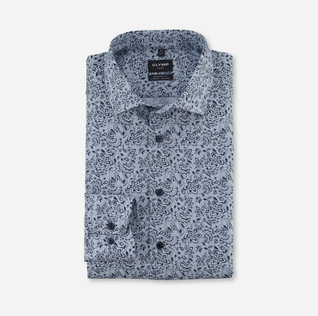 Olymp-Jersey_MF Herren Hemd in blau