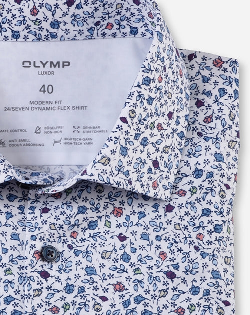 Olymp-Jersey_MF Herren Hemd in blau