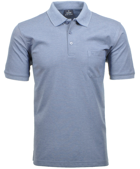 Ragman Herren Poloshirt in blau