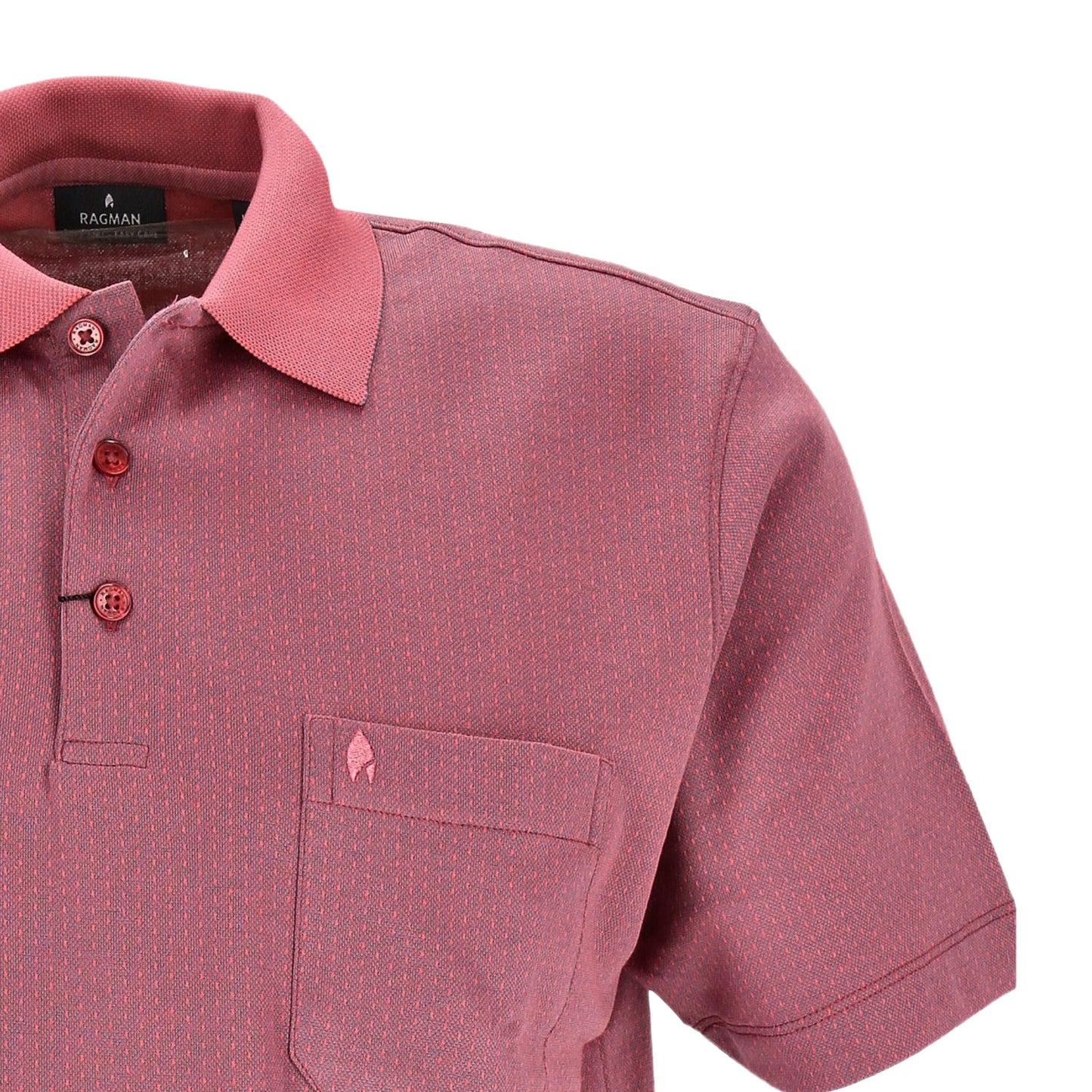 Ragman Herren Poloshirt in rot
