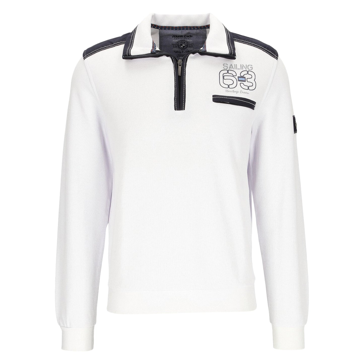 Mode Monte Carlo Herren Sweat-Shirt in weiß
