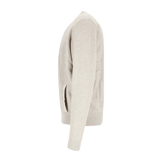 Casa Moda Herren Strickjacke in weiß