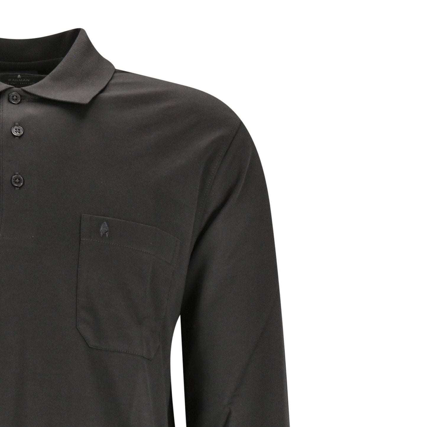 Ragman Herren Long Sleeve in schwarz