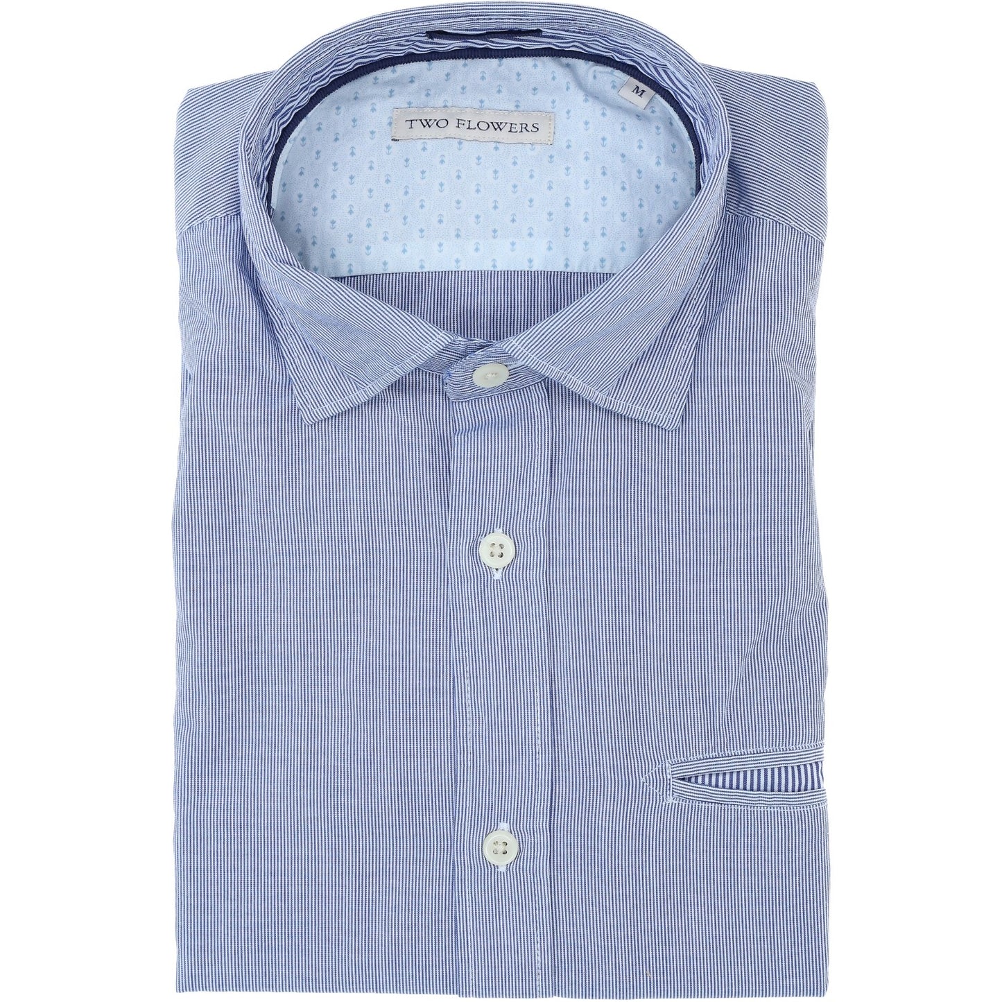 Two Flowers Herren Hemd in blau