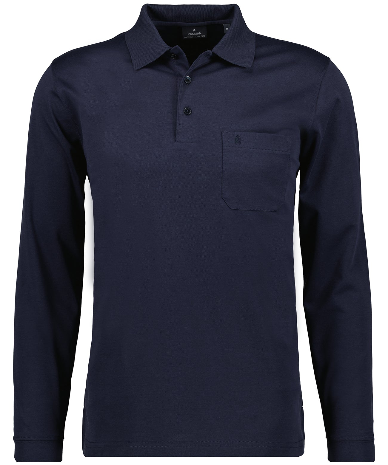 Ragman Herren Long Sleeve in blau