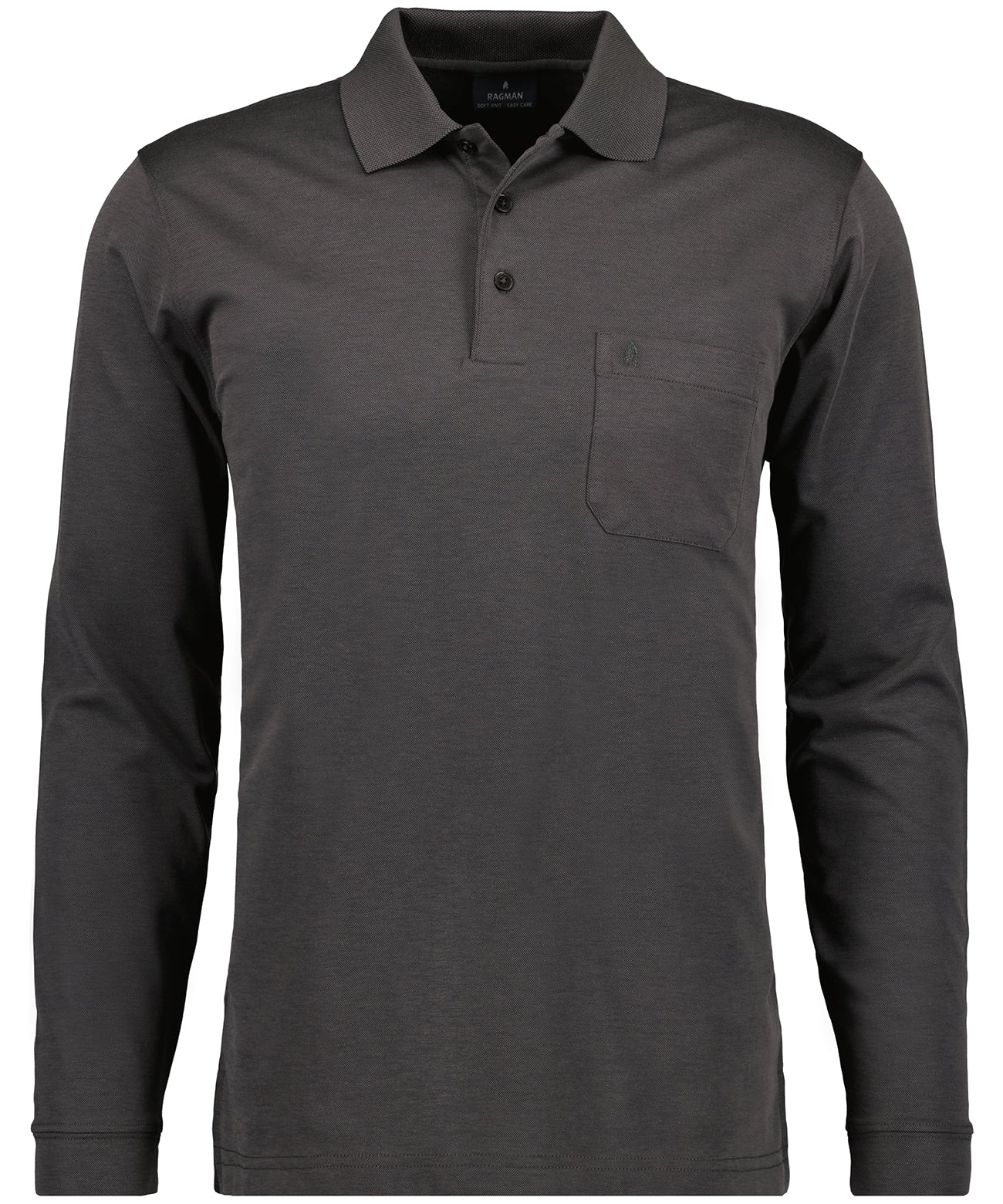 Ragman Herren Long Sleeve in anthrazit