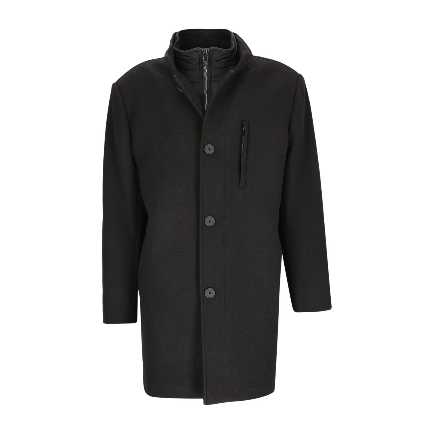 Roy Robson Herren Mantel in schwarz