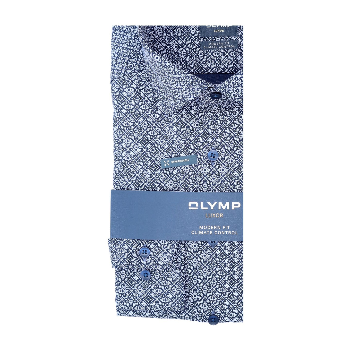 Olymp-Jersey_MF Herren Hemd in blau