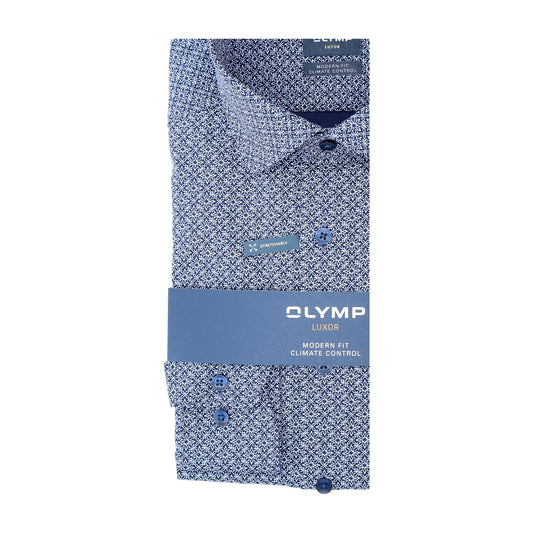 Olymp-Jersey_MF Herren Hemd in blau