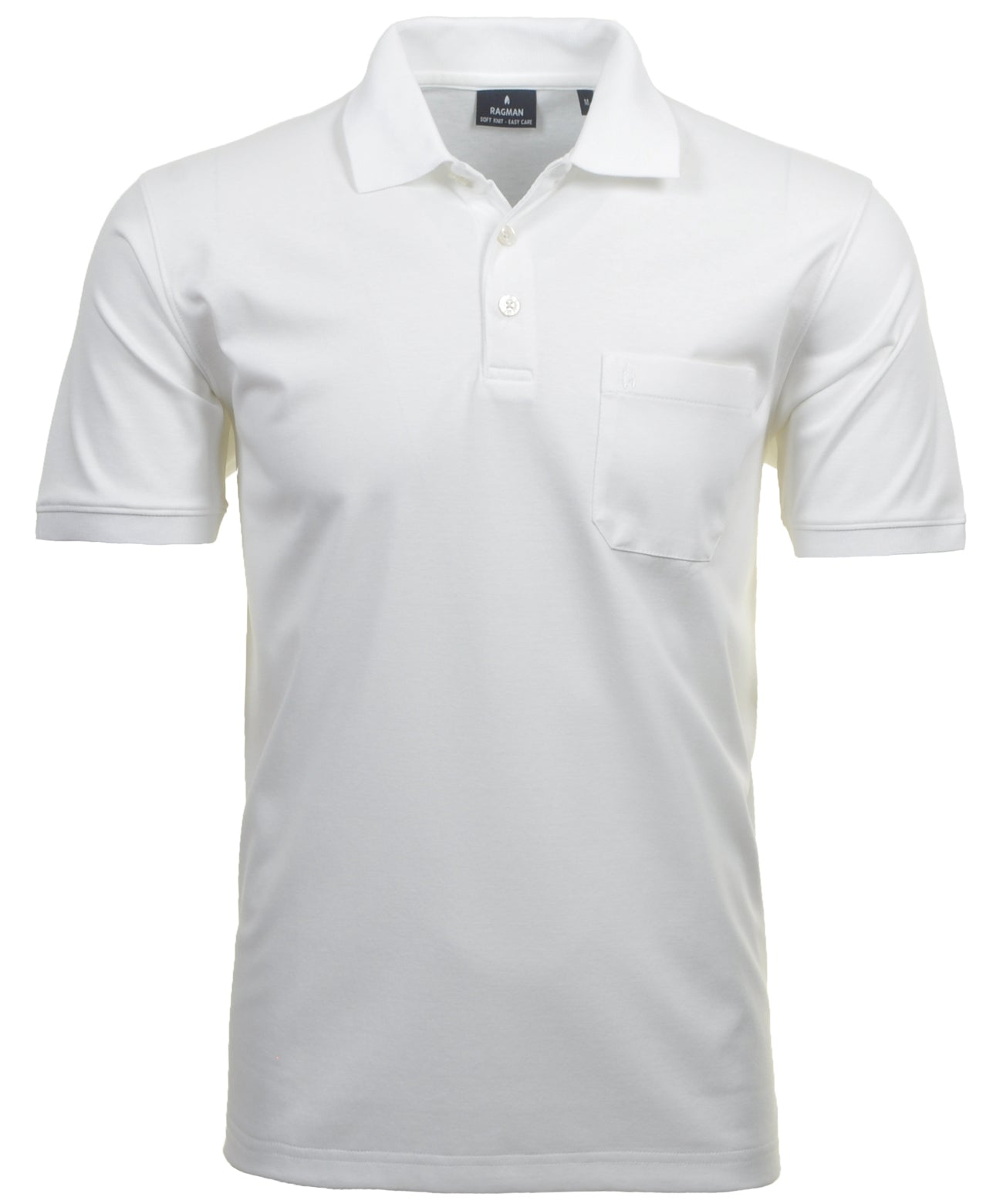 Ragman Herren Poloshirt in weiß