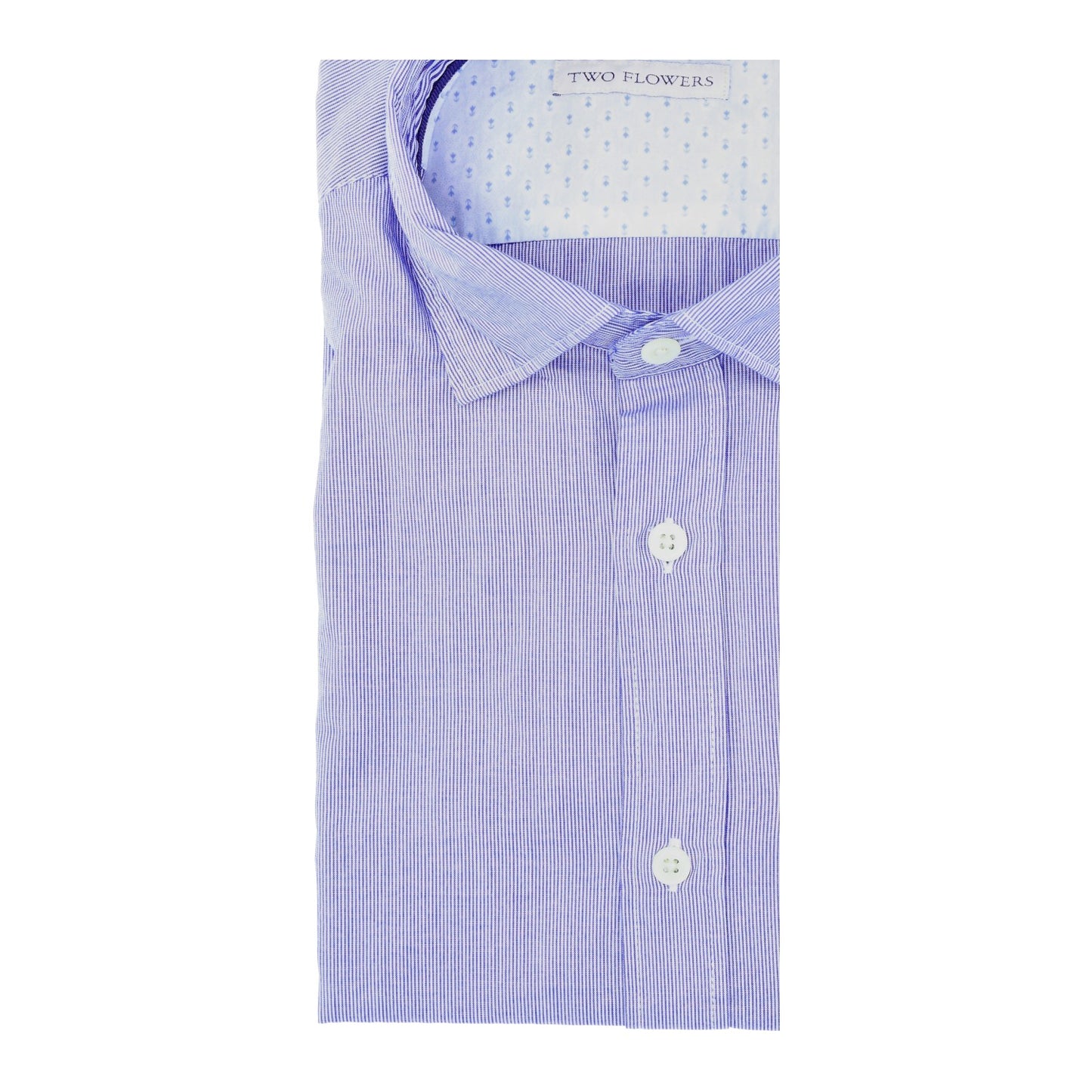 Two Flowers Herren Hemd in blau