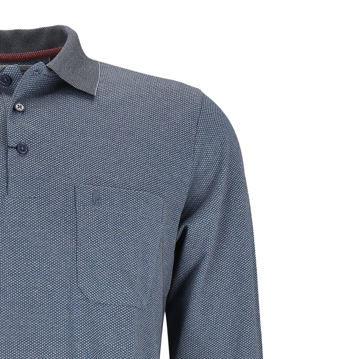 Ragman Herren Long Sleeve in blau