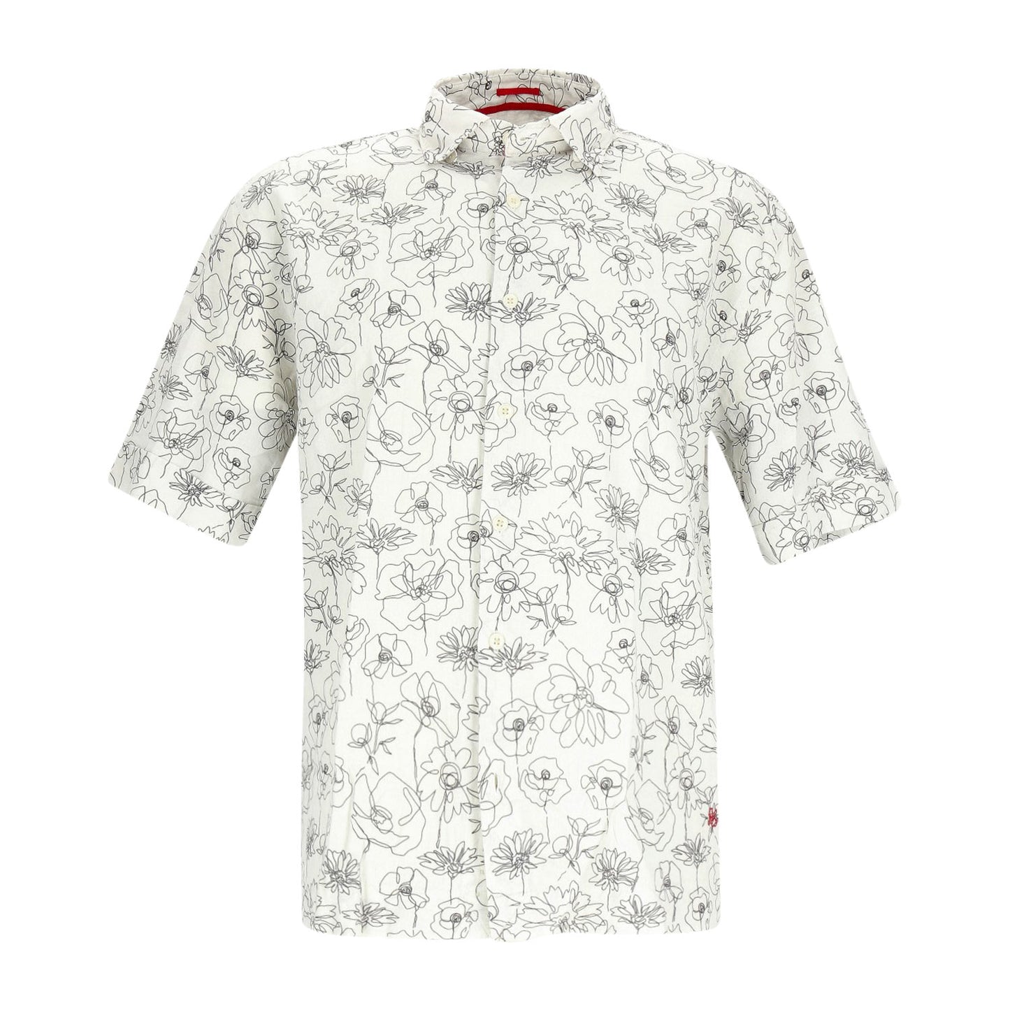 Two Flowers Herren Hemd in anthrazit