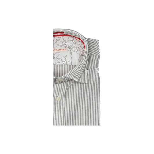 Two Flowers Herren Hemd in grau