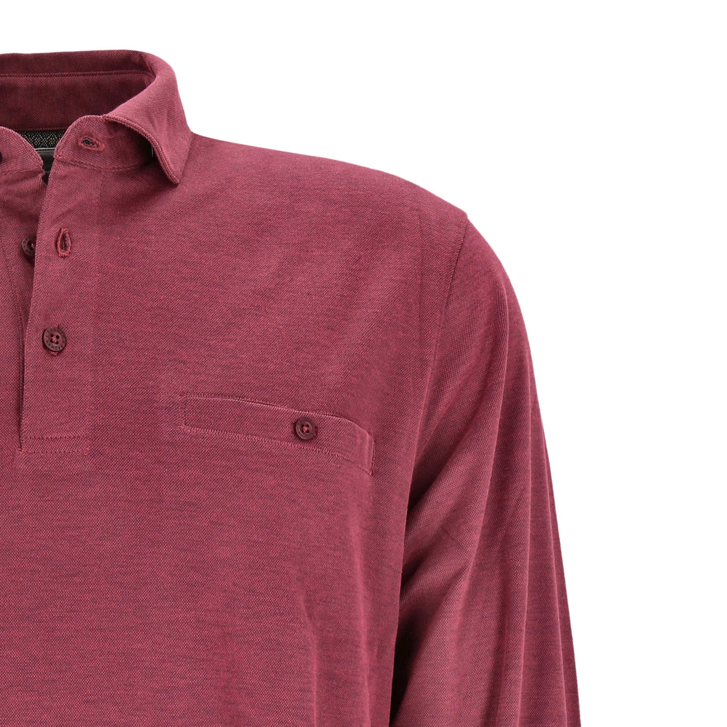 Ragman Herren Long Sleeve in rot