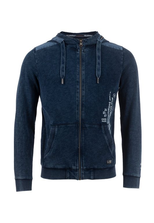 Questo Herren Sweat-Jacke in blau