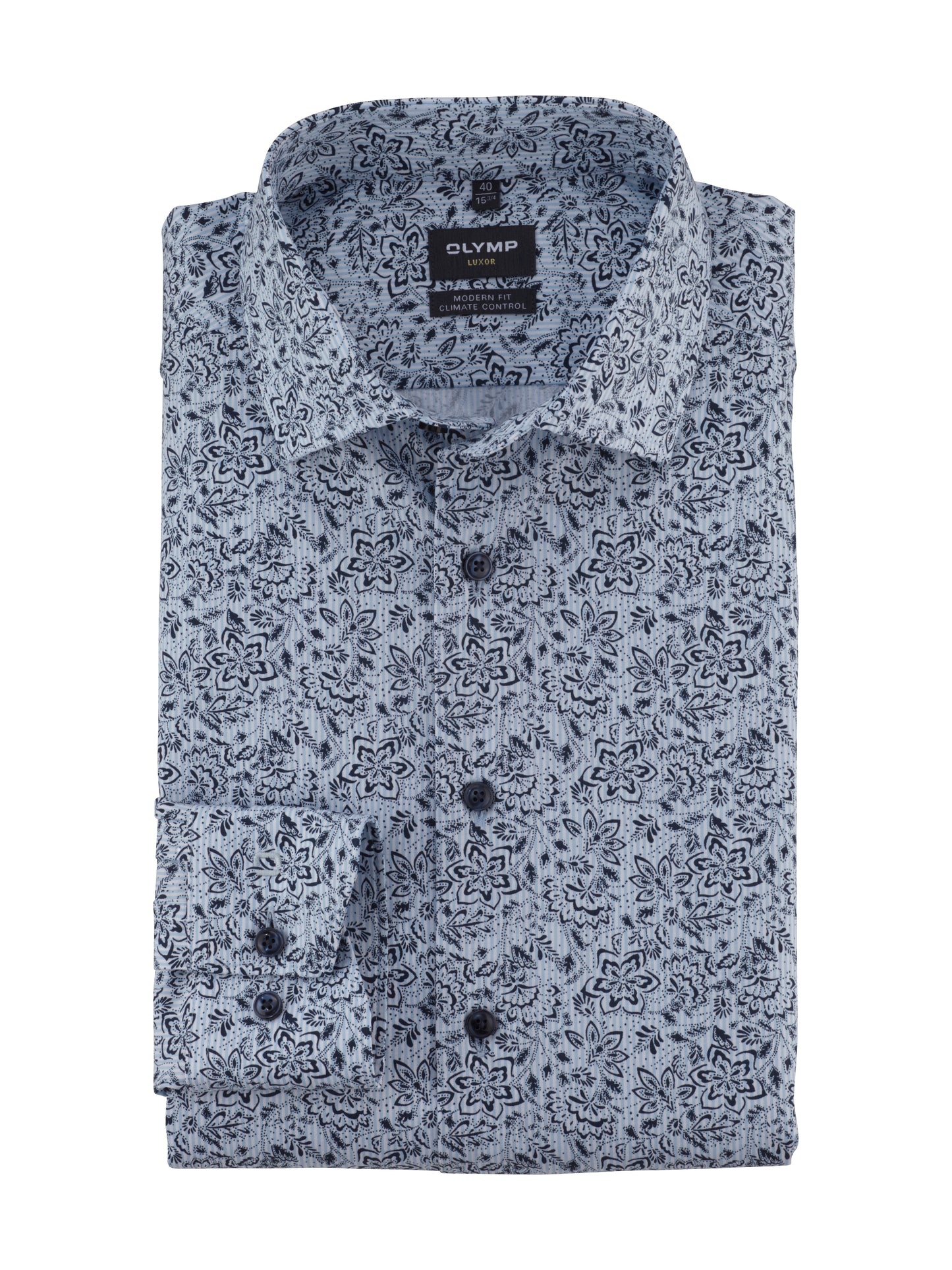 Olymp-Jersey_MF Herren Hemd in blau