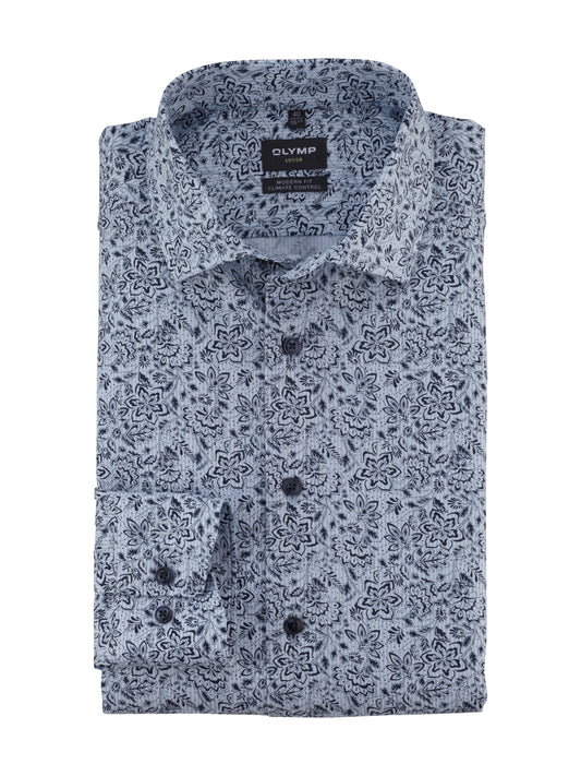 Olymp-Jersey_MF Herren Hemd in blau