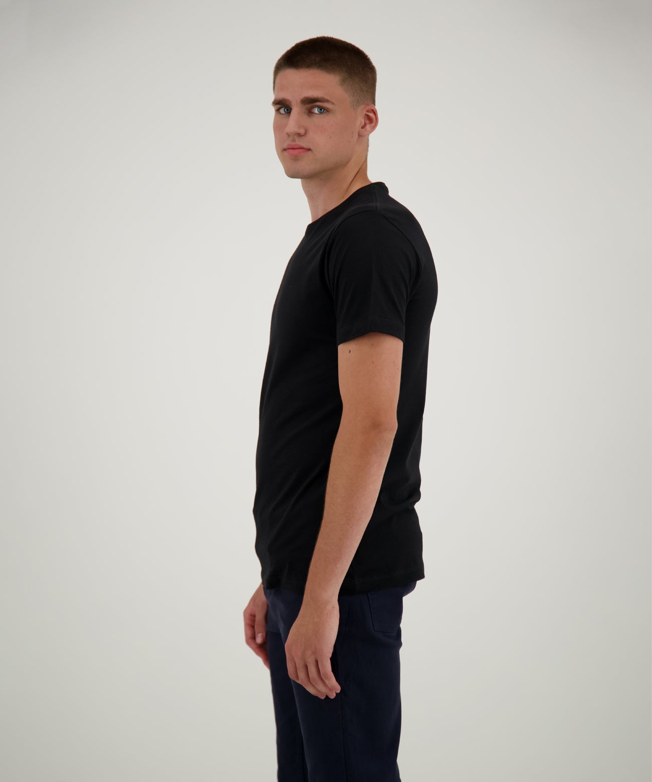 Ragman Herren T-Shirt in schwarz