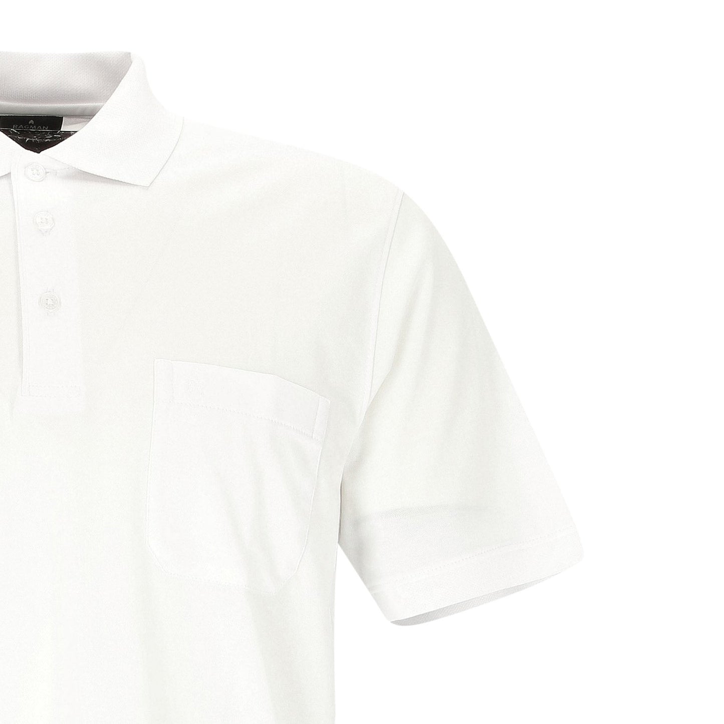 Ragman Herren Poloshirt in weiß